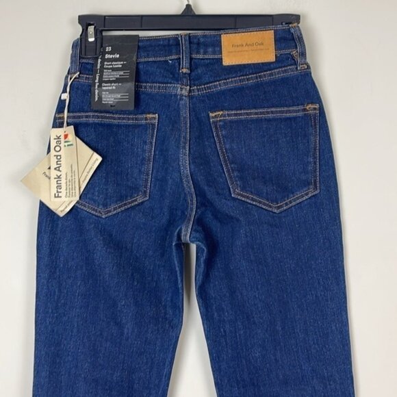 Frank and Oak Stevie Jeans Dark Blue Size 23 NEW - Picture 5 of 12